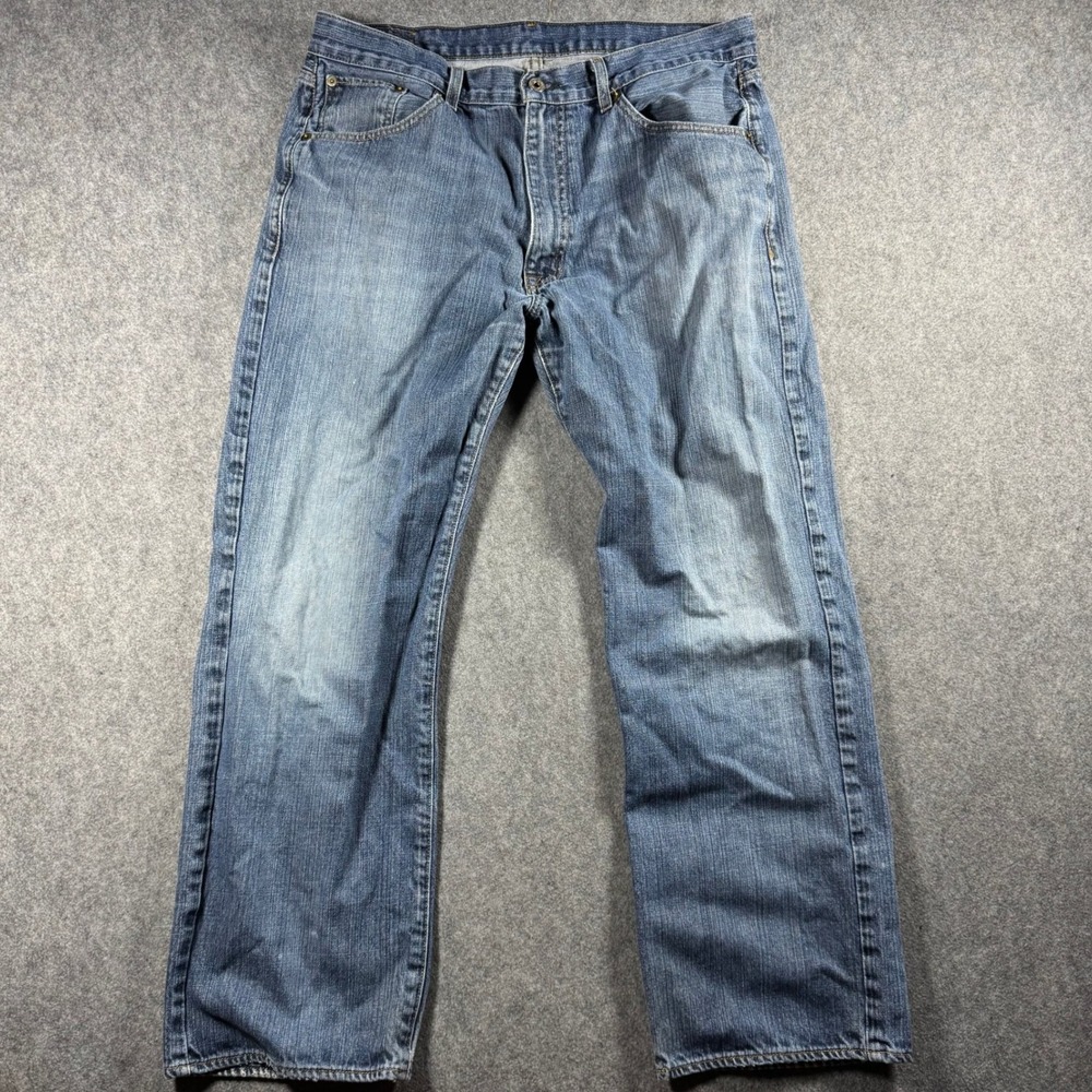 Polo Jeans Co Ralph Lauren Mens Straight Leg Denim Blue Jeans Medium Wash 34x27